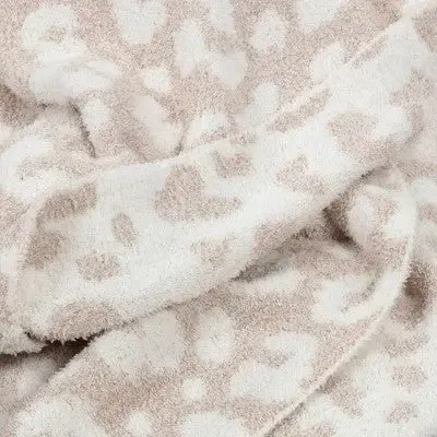 Open Box - Cozy Feathery Knit Cheetah Throw Blanket Beige - Threshold