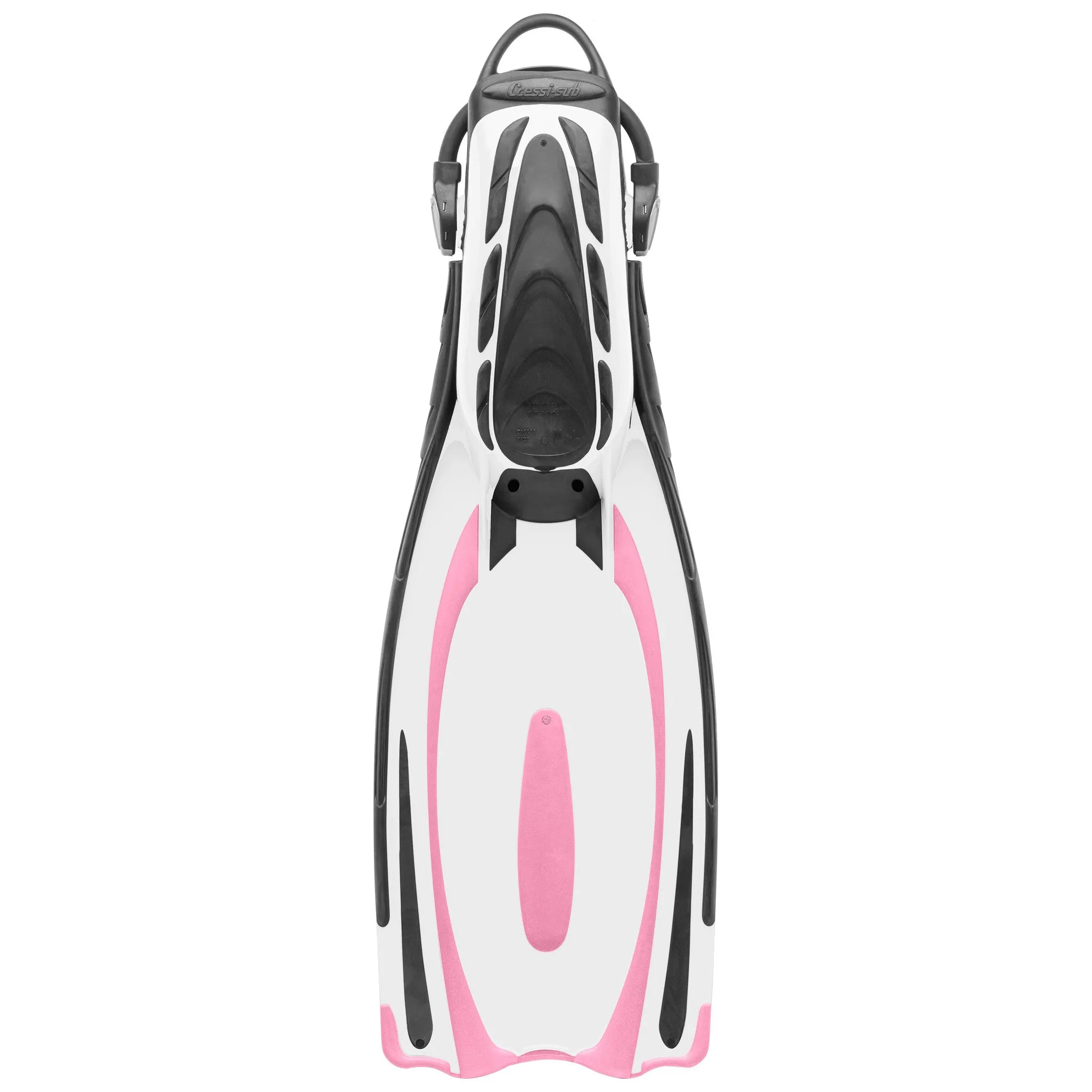 Open Box Cressi Reaction EBS Open Heel Dive Fins - White / Pink, Size: Small/Medium