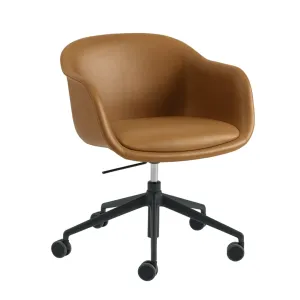 OPEN BOX Fiber Conference Armchair - Swivel Base with Gas Lift, Castors, and Tilt