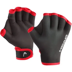 Open Box Head Swim Gloves (Black / Red, Large)