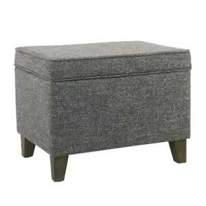 Open Box - Medium Storage Ottoman Slate Gray - HomePop