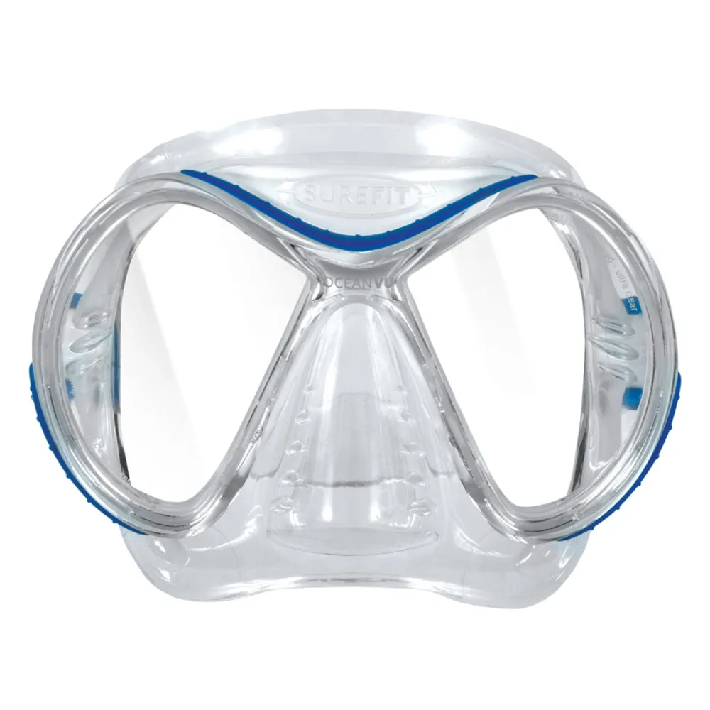 Open Box Oceanic OceanVu Scuba Dive Mask-Clear / Blue