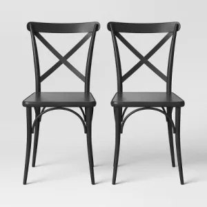 Open Box - Set of 2 Malden French Bistro Dining Chair Black - Threshold