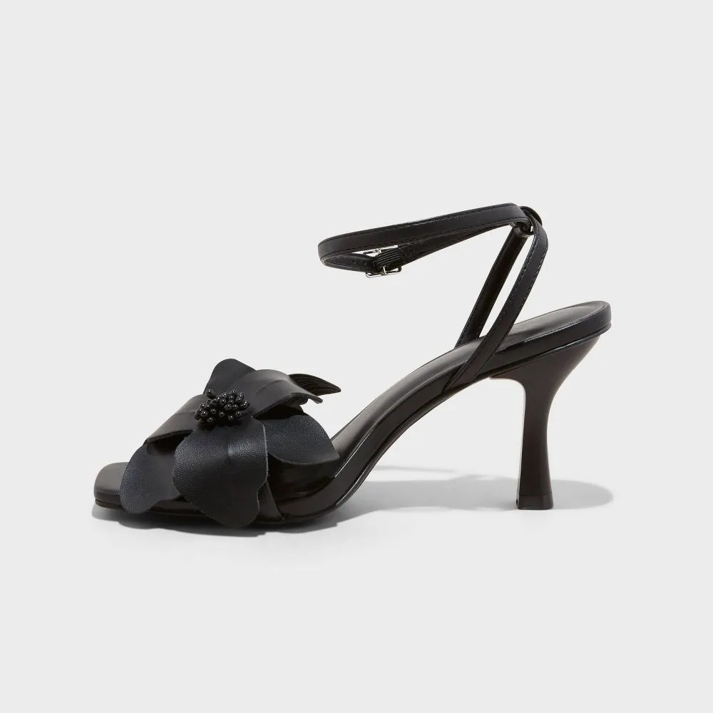 Open Box - Women's Antonette Heels - A New Day Black 6