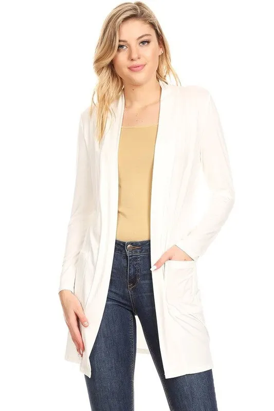 Open Duster Cardigan With Pockets