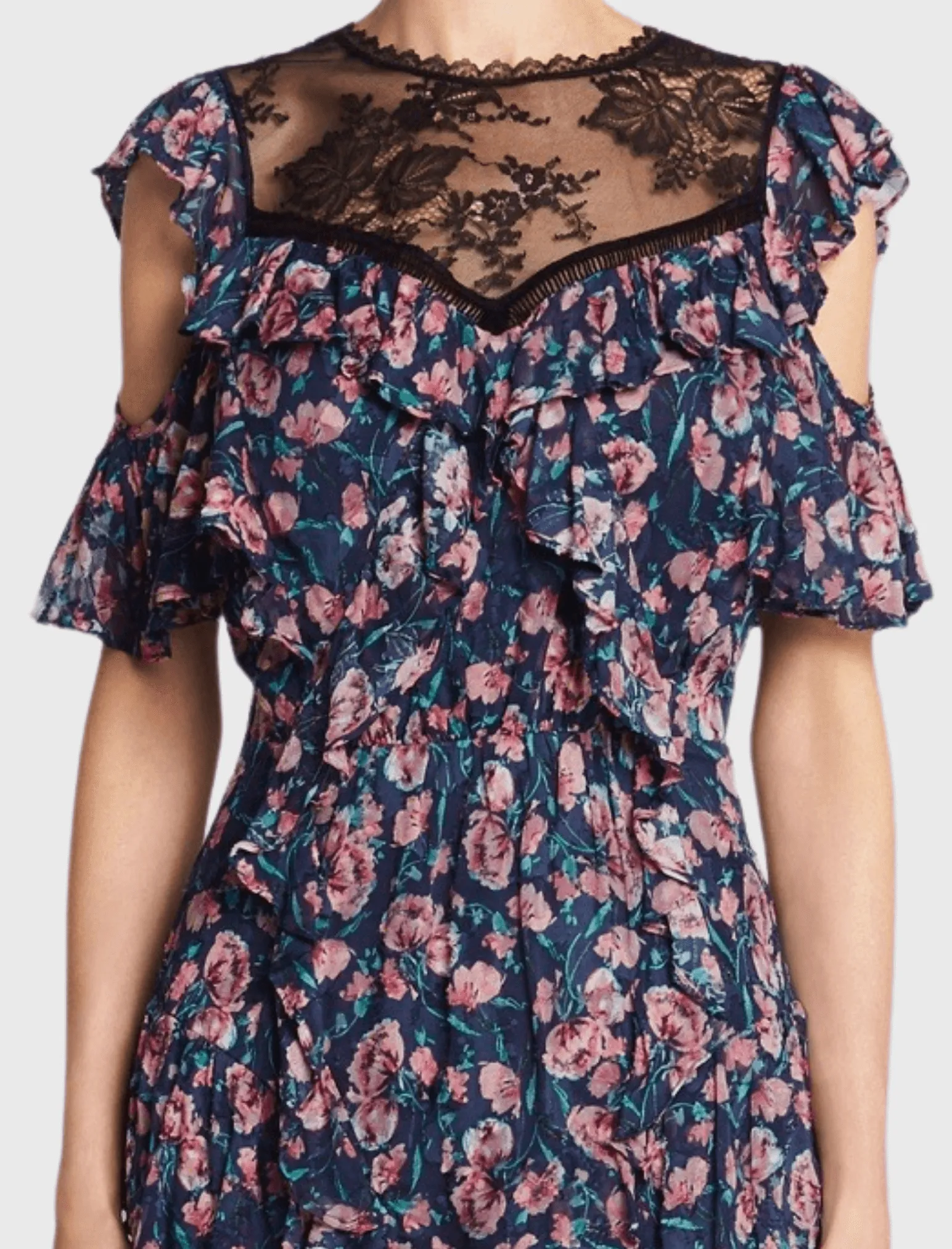 Open Shoulder Tea Rose Dress