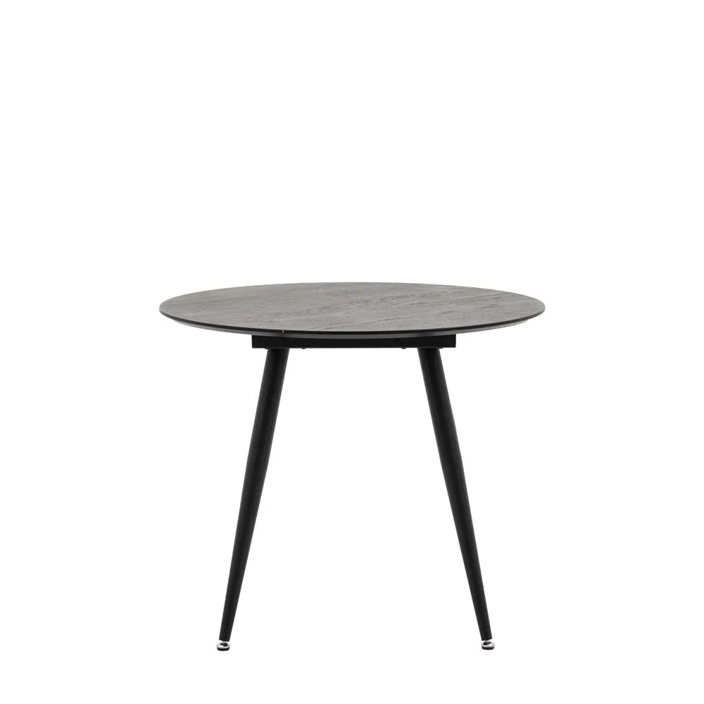 Ophelia Round Dining Table – Black