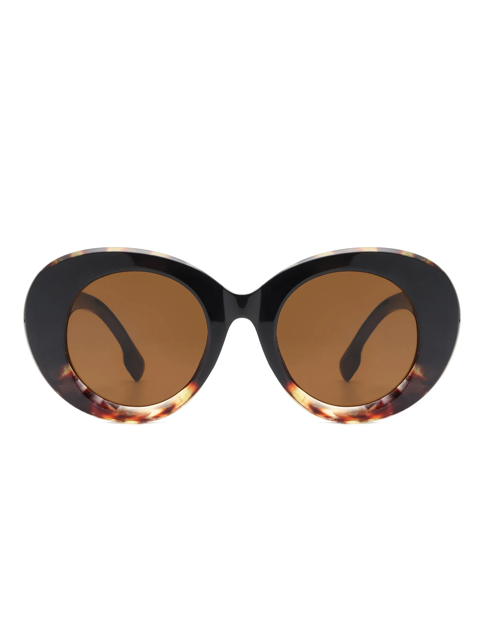 Optic - Round Oval Oversized Women's Fashion Sunglasses