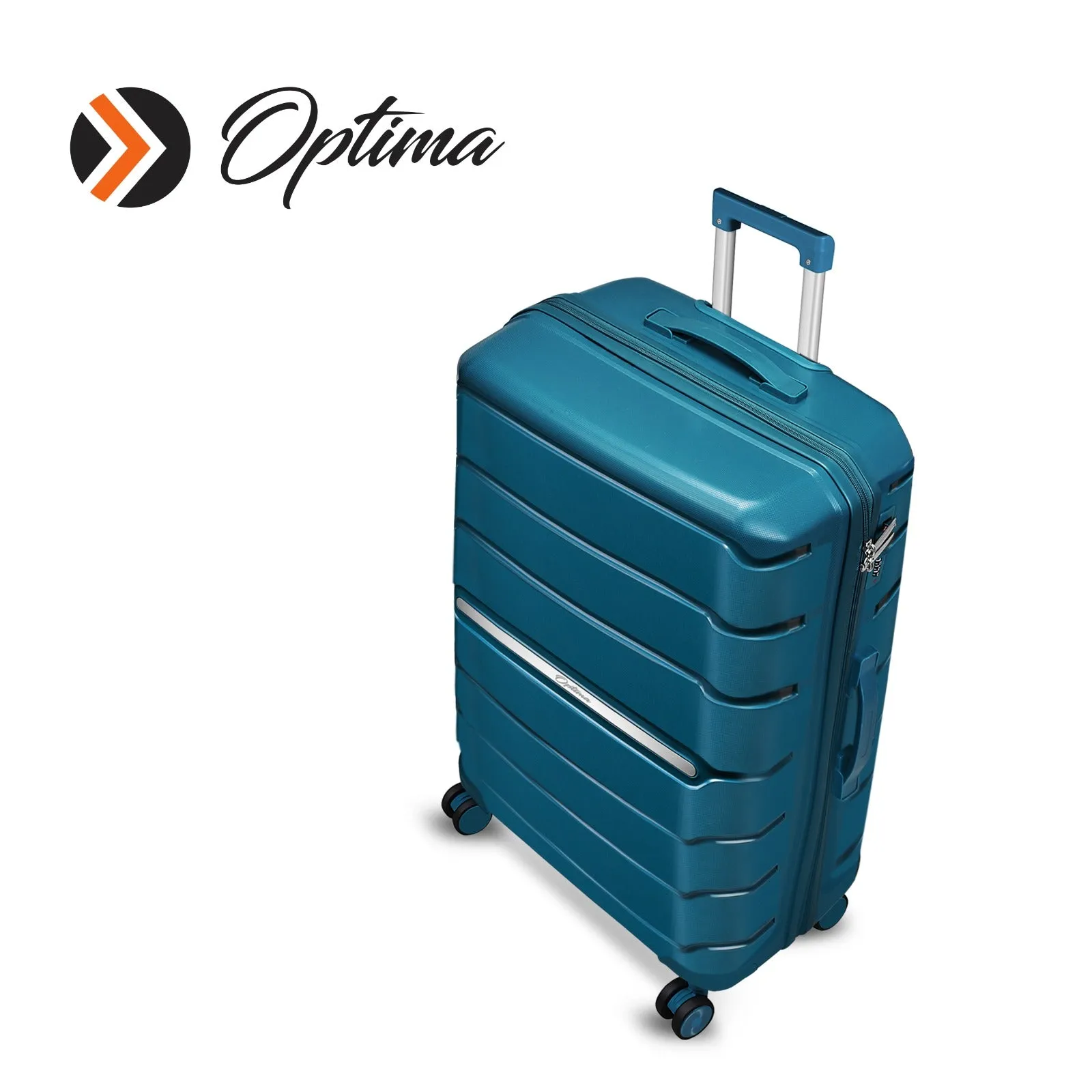 Optima Zenith Hardside Expandable with Double Spinner Wheels, Carry-On 28-Inch, Blue