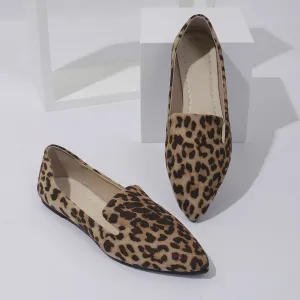 Optimize product title: Stylish Leopard Print Pointed Flat Shoes for Casual Wear