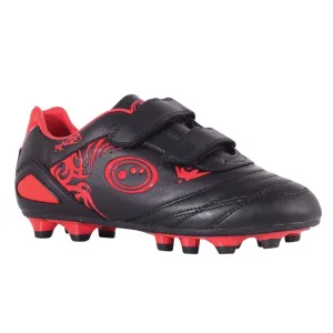 Optimum Kids Razor Velcro FG Football Boots - Black/Red