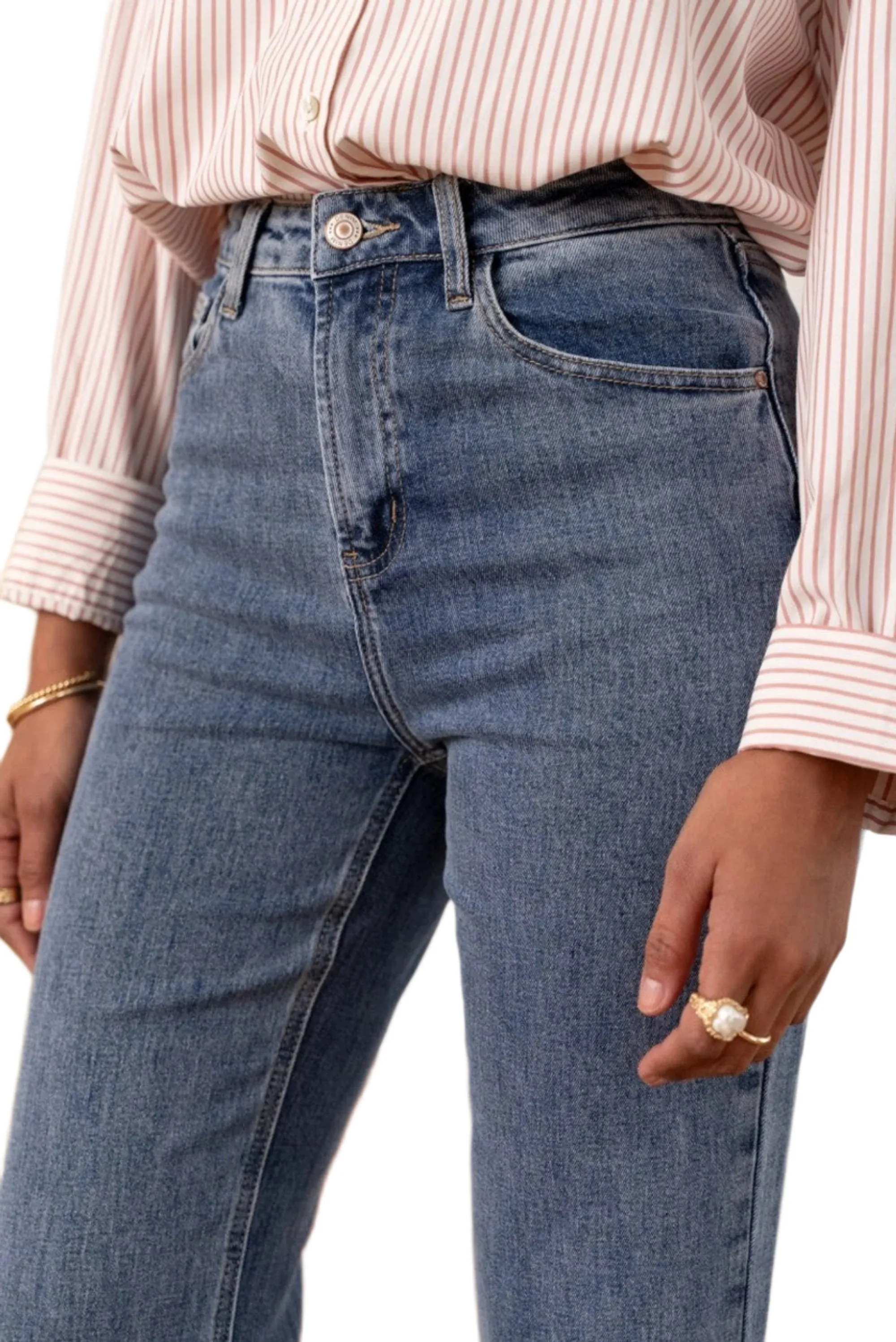 Oraije Paris Emily Mid-Waist Flare Jeans