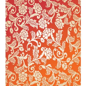 Orange & Cream Roses Printed Backdrop