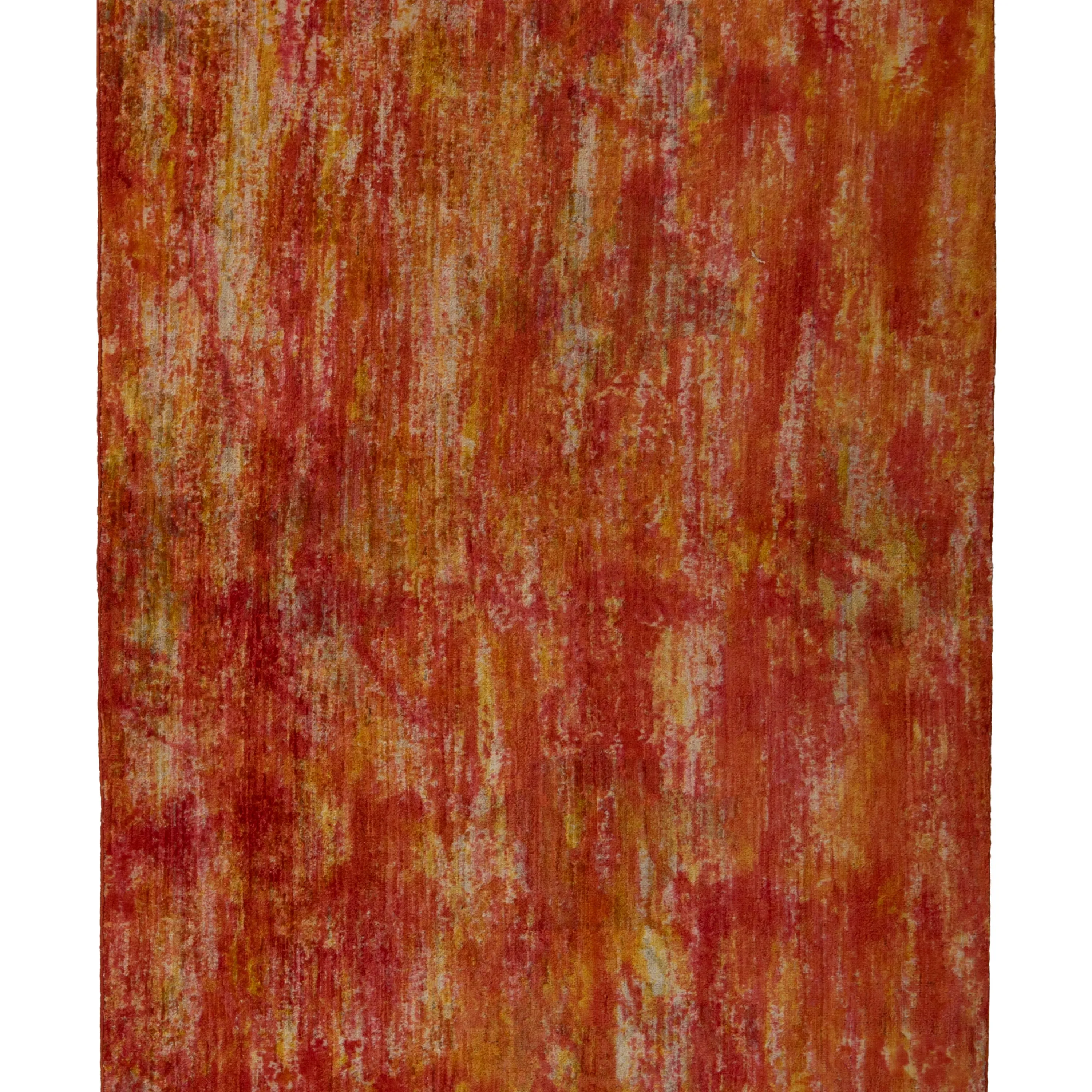 Orange & Red Samsara Wool Rug - 3'11" x 7'10"