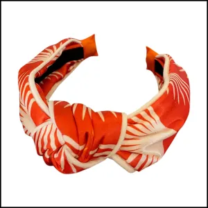 Orange and White Bird Print Team Spirit Headband