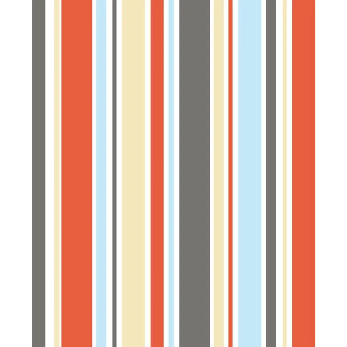 Orange, Blue, & Gray Striped Printed Backdrop