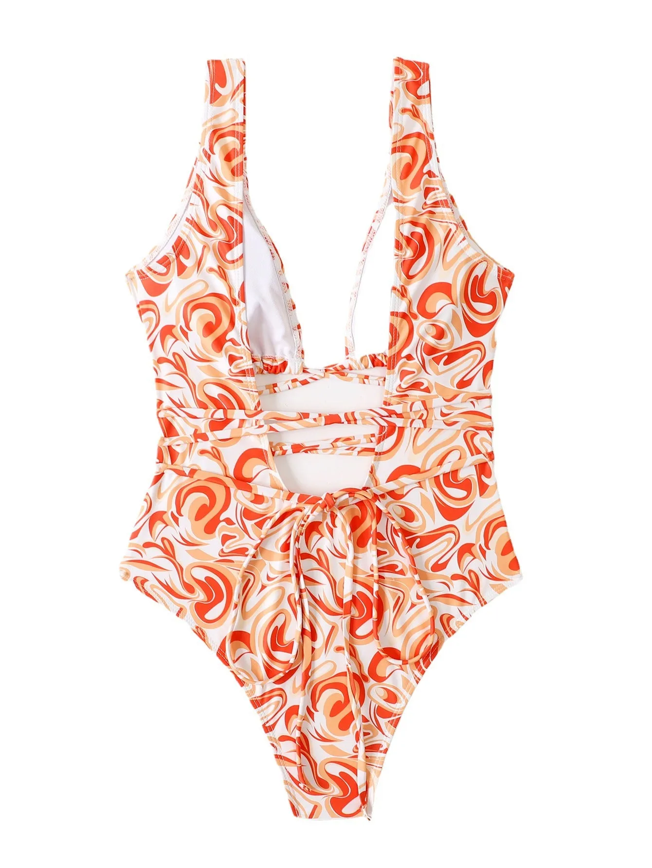 Orange Elegance One-Piece Swimwear - Culture Heaven Special