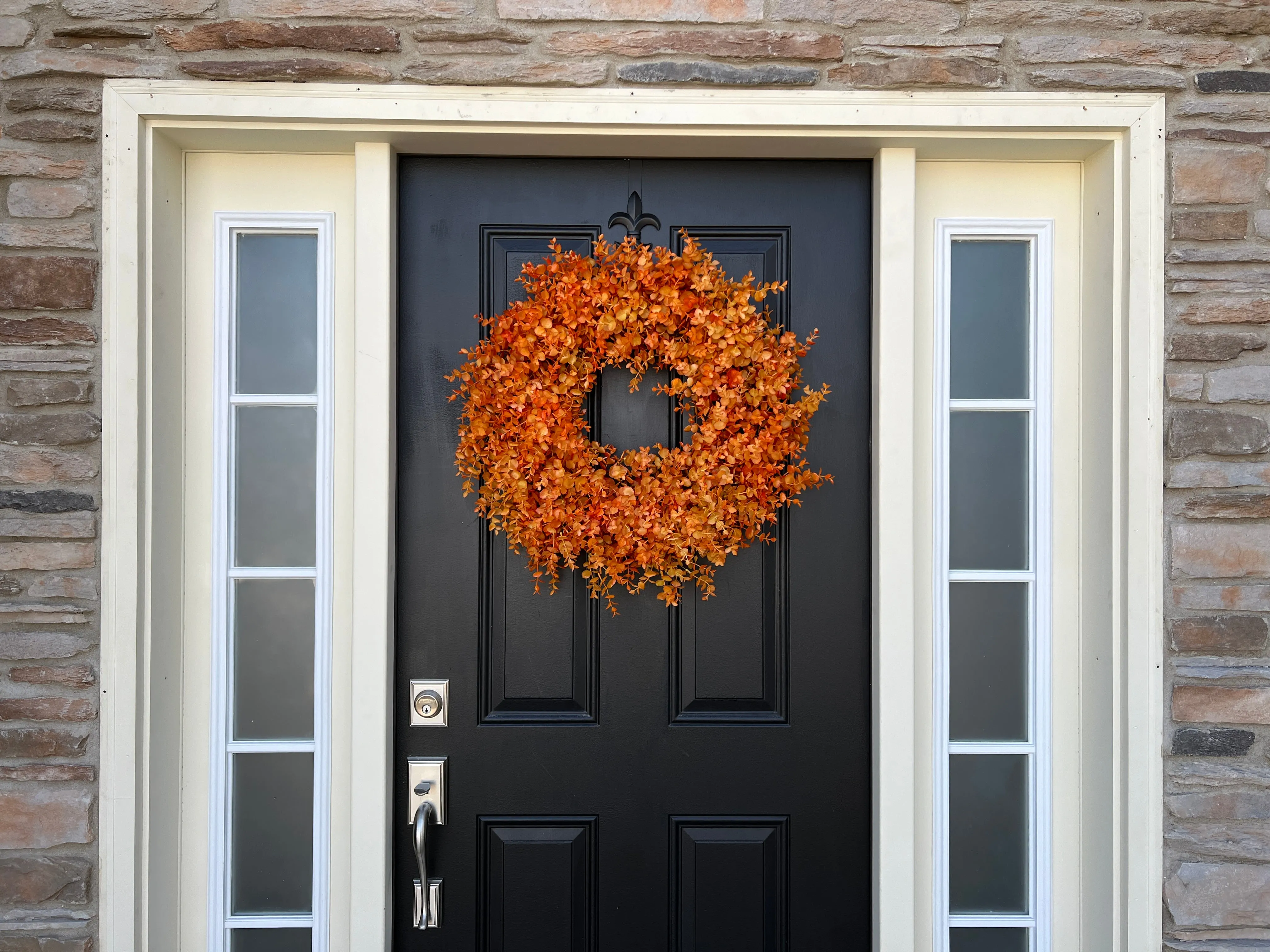 Orange Fall Eucalyptus Wreath