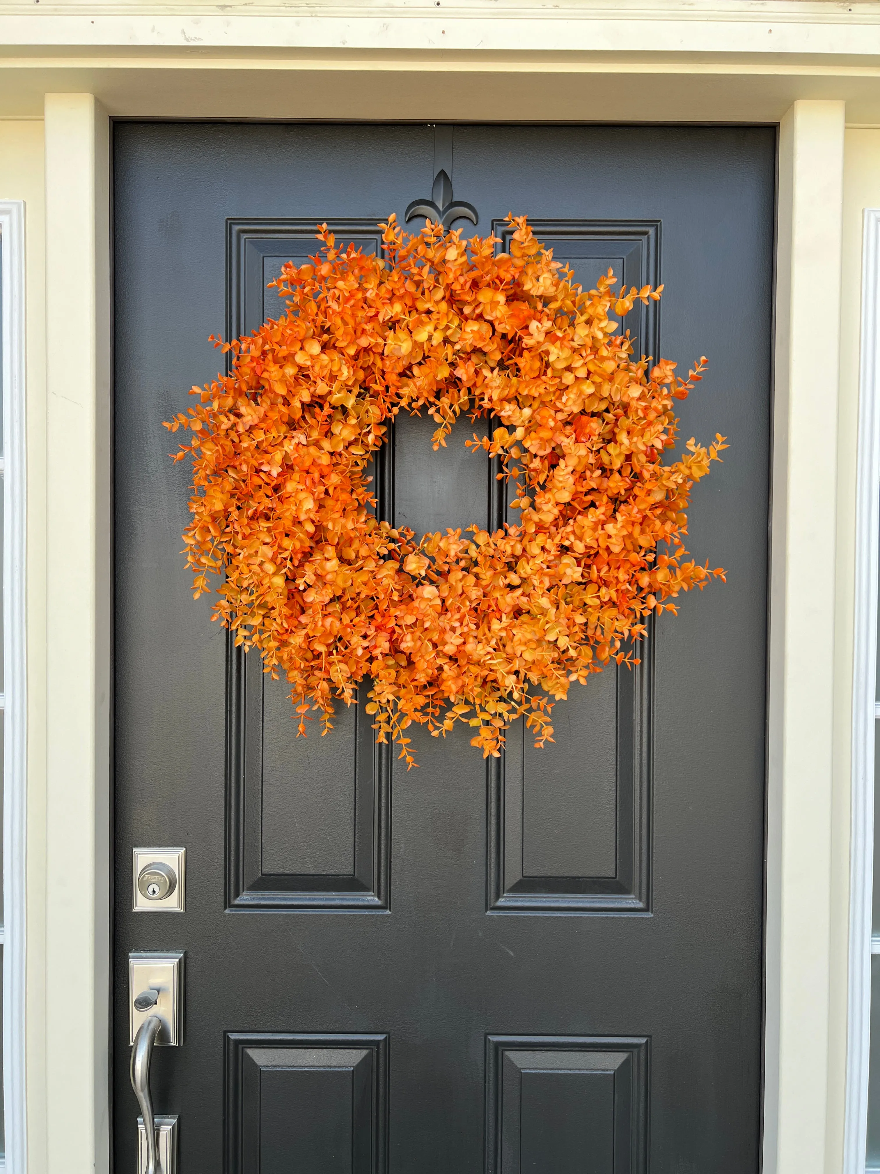 Orange Fall Eucalyptus Wreath