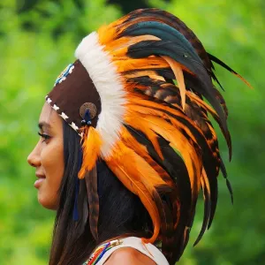 Orange Feather Headdress