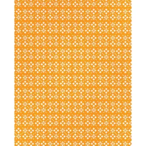 Orange Flowers & Diamonds Printed Backdrop