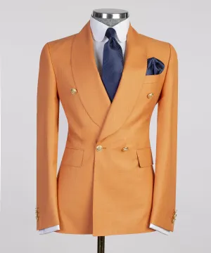 Orange Golden Button Suit