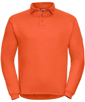 Orange - Heavy-duty collar sweatshirt