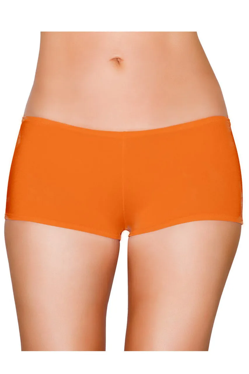 Orange Low Rise Booty Shorts