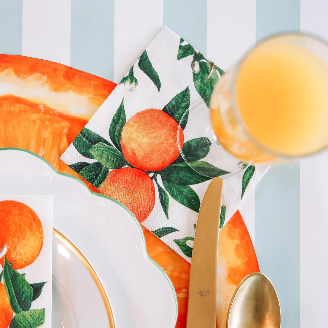 Orange Orchard Cocktail Napkin Set