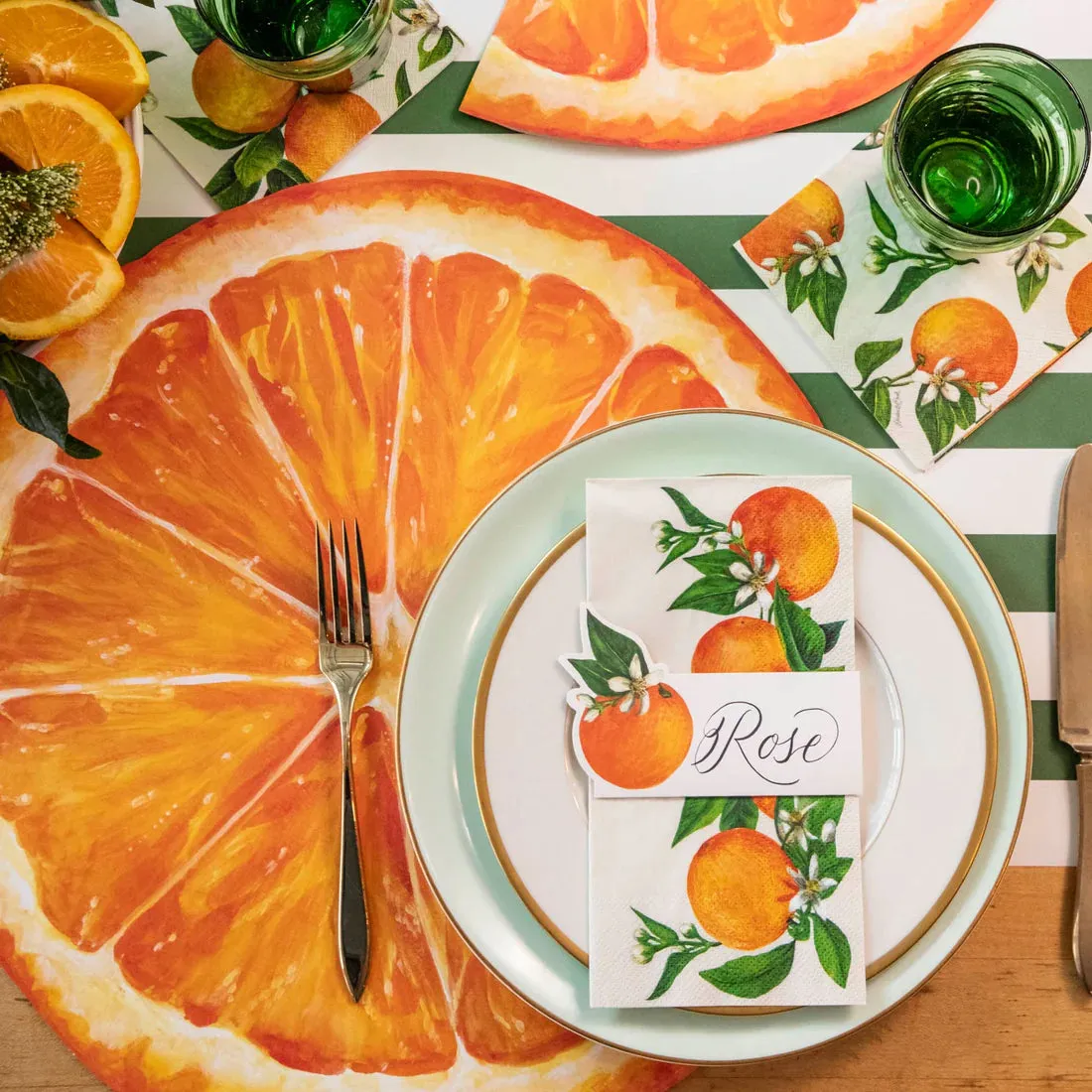 Orange Orchard Cocktail Napkin Set