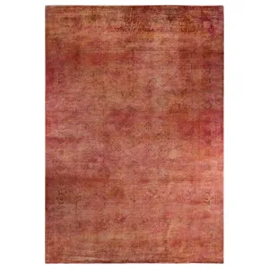 Orange Overdyed Wool Rug - 10' 1" x 14' 1"