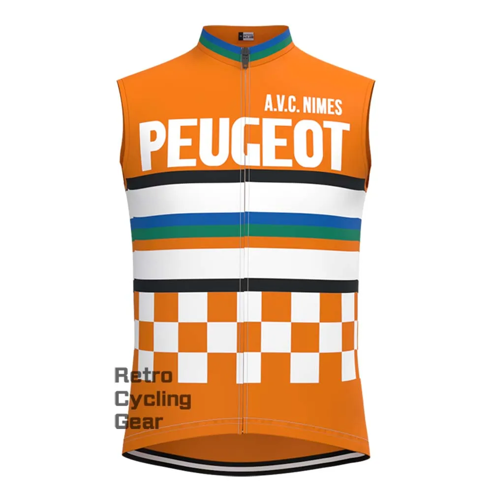 Orange PEUGEOT Retro Cycling Vest