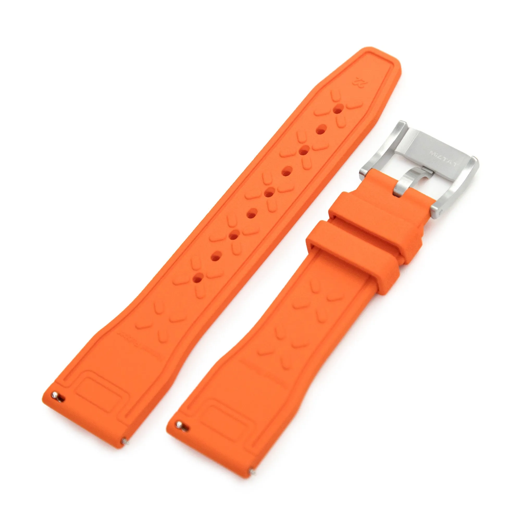 Orange Pilot FKM Quick Release rubber strap