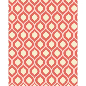 Orange Retro Waves Patterned Printed Backdrop