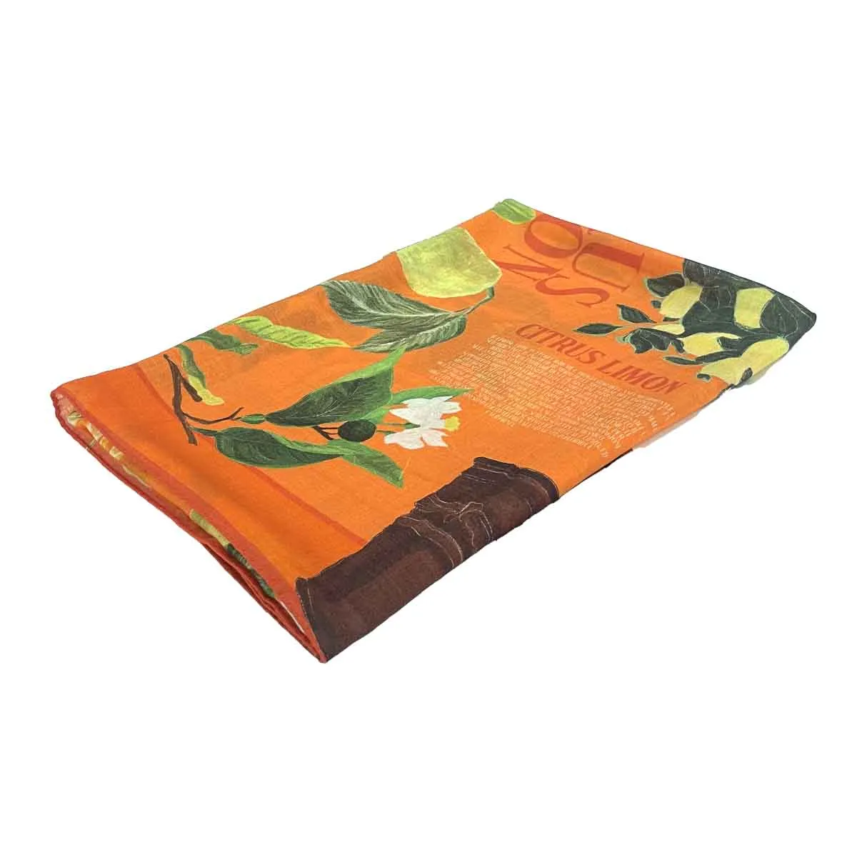 Orange shawl citrus fruits design