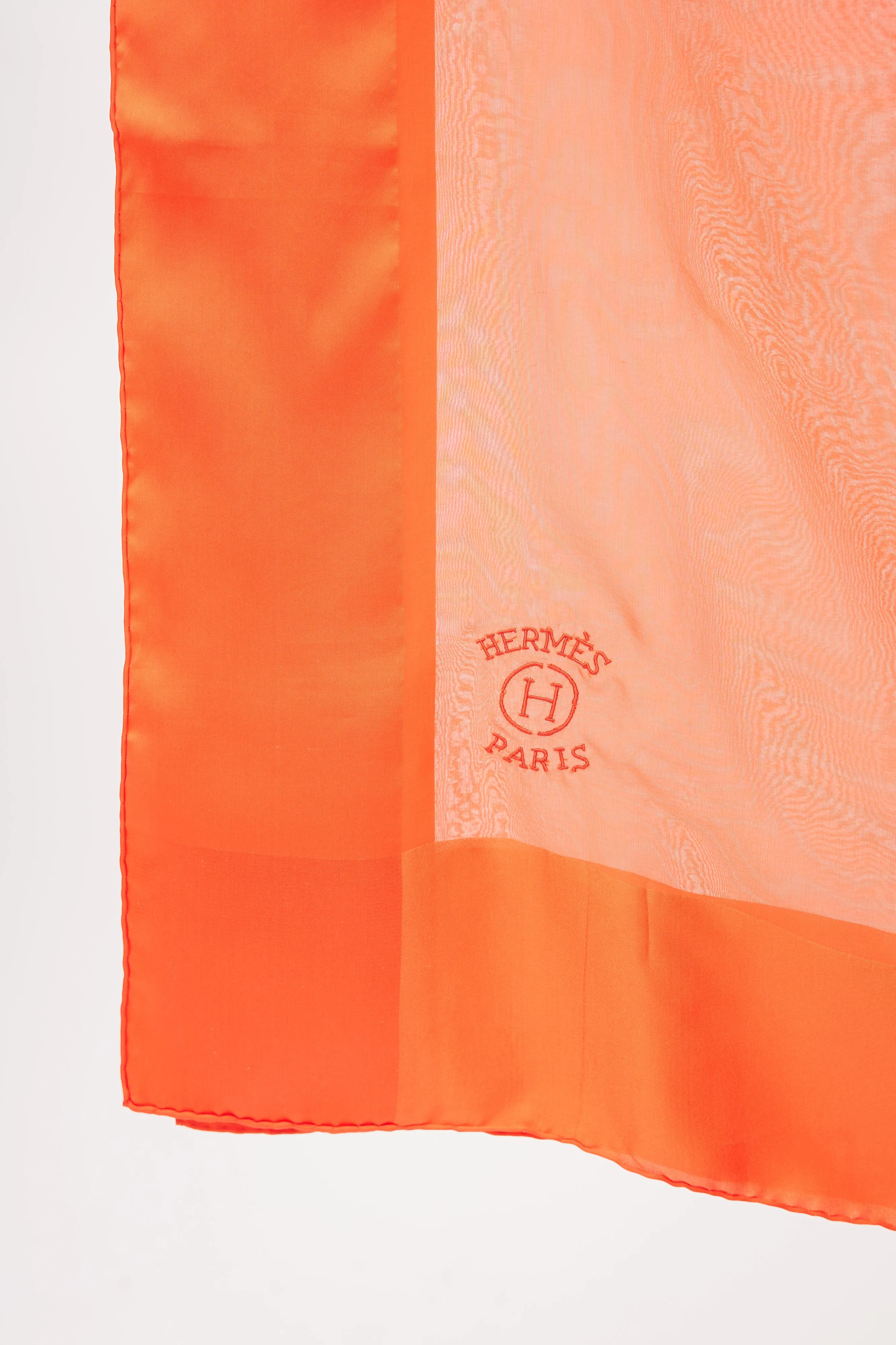 Orange Sheer Silk Scarf