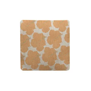 Orange Small Hibiscus Fabric Coaster