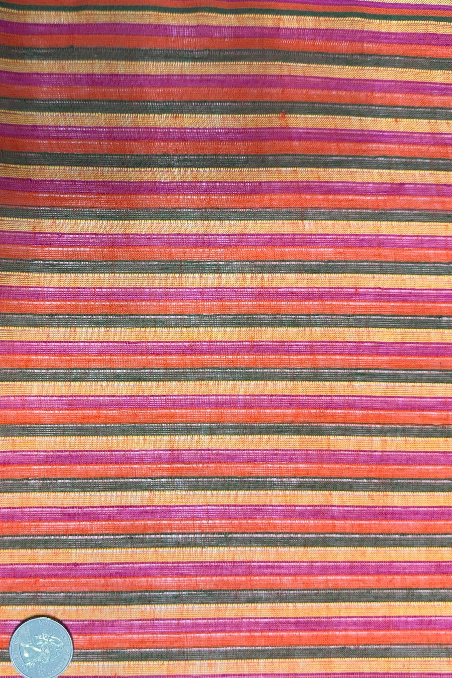 Orange Stripe Cotton Novelty COT-201