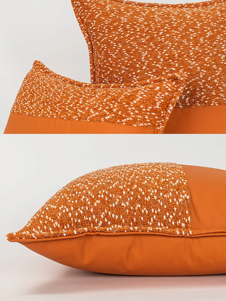 Orange Woven Pillow