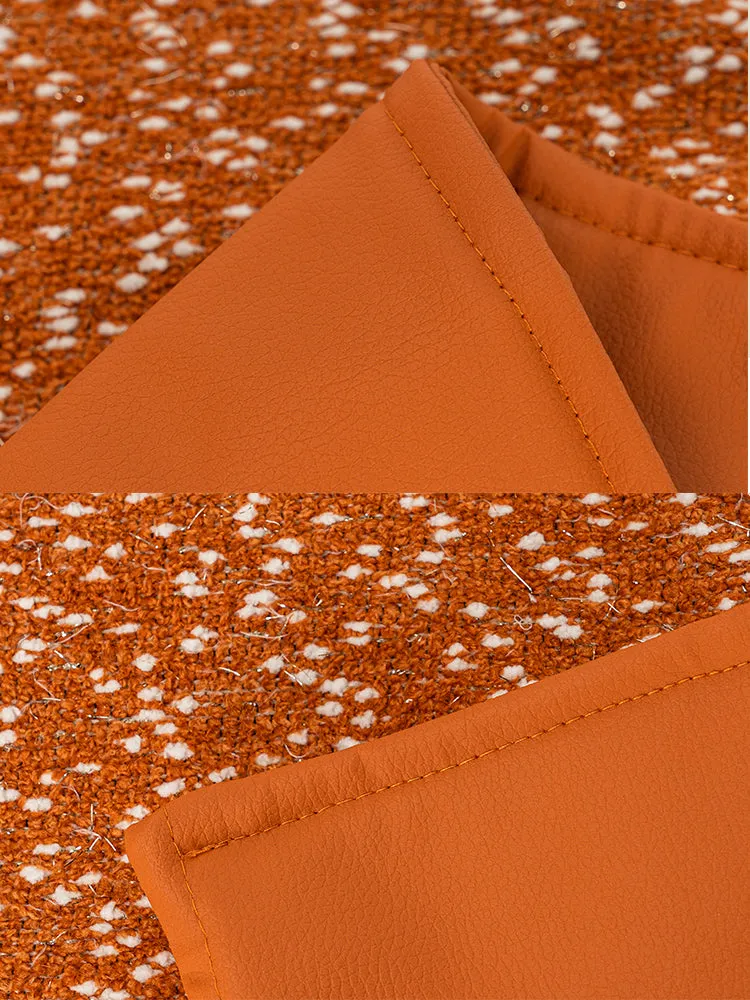 Orange Woven Pillow