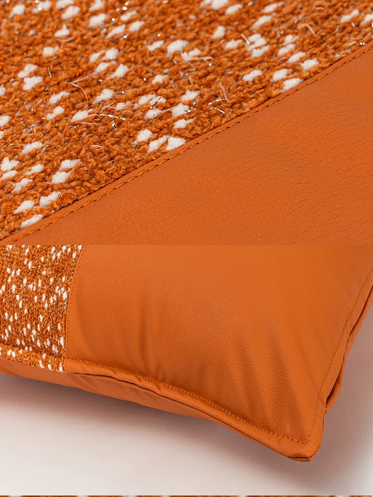 Orange Woven Pillow