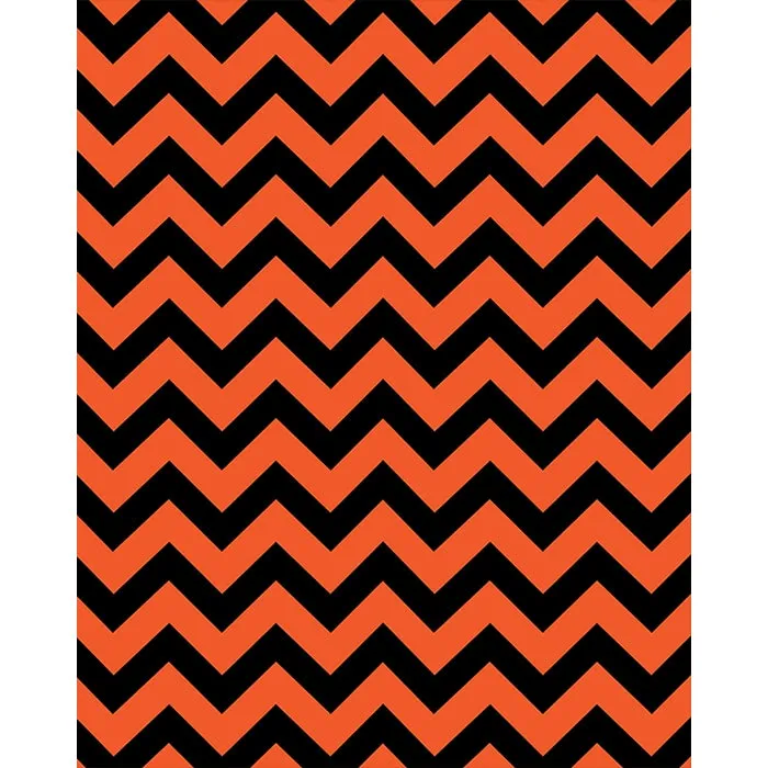 Orange/Black Chevron Printed Backdrop