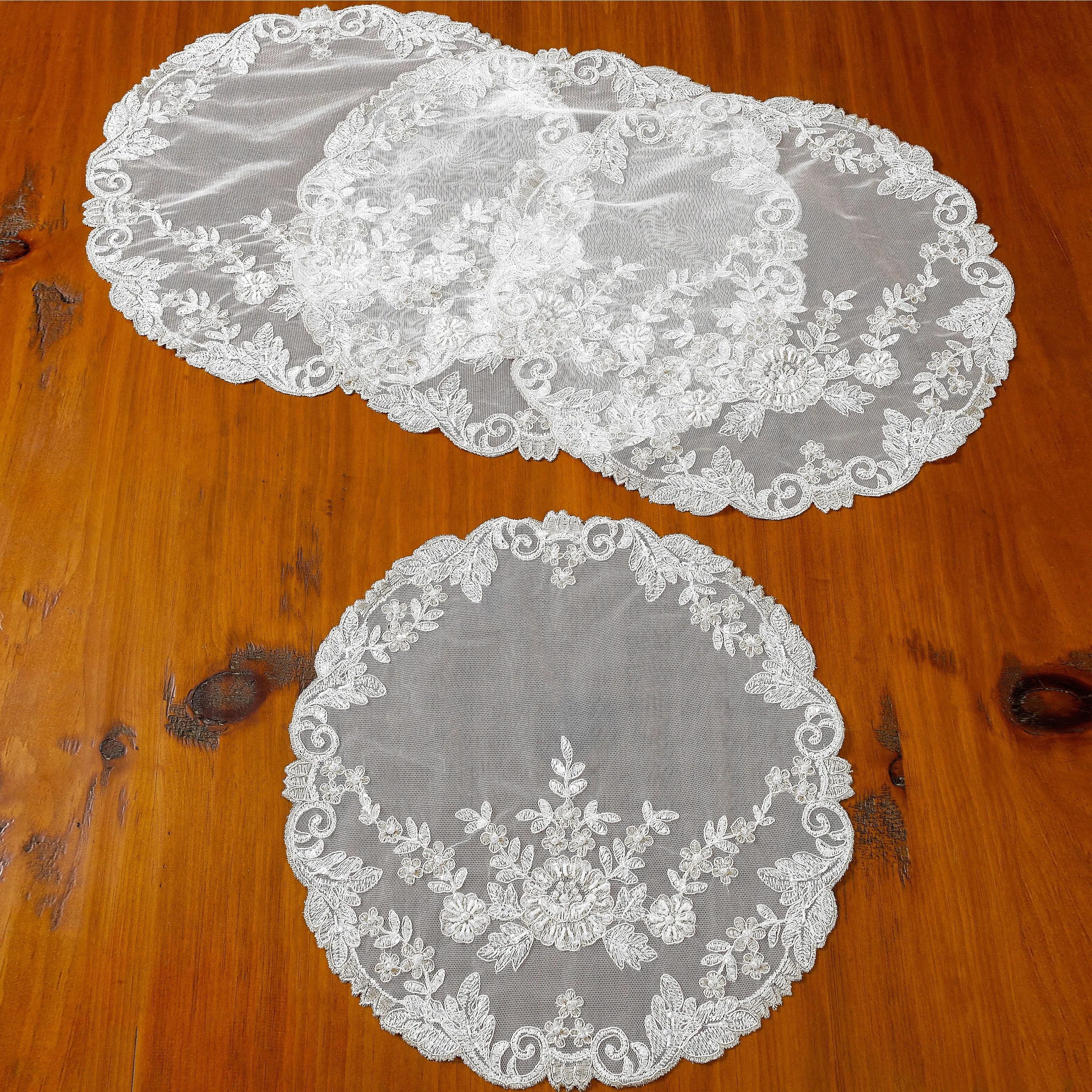 Orchid Decorative Embroidered Lace Decorative Place Mats