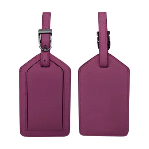 Orchid Leather Luggage Tag