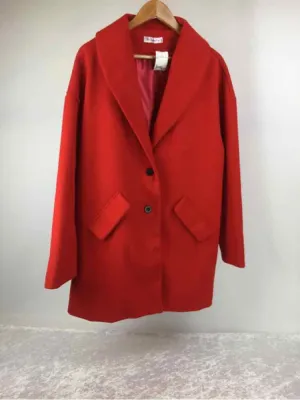 Order Plus Size 3X Bright Red button front Car Coat Coat