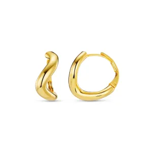 Orelia Round Wave Chunky Hoops