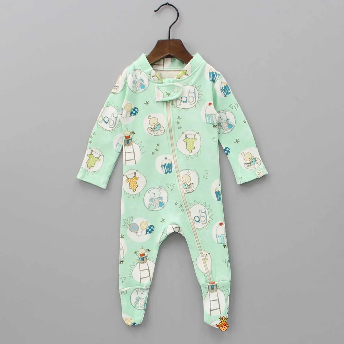 Organic Baby Love Theme Print Bodysuit