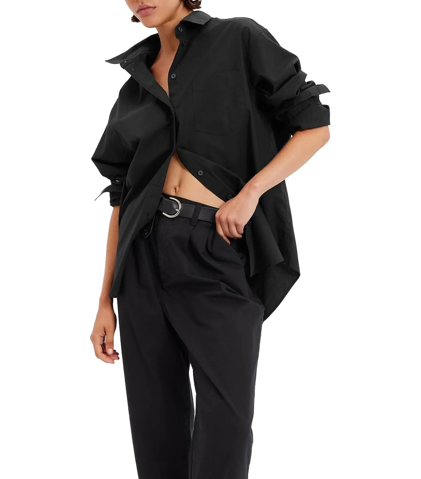 Organic Cotton Big Shirt Black