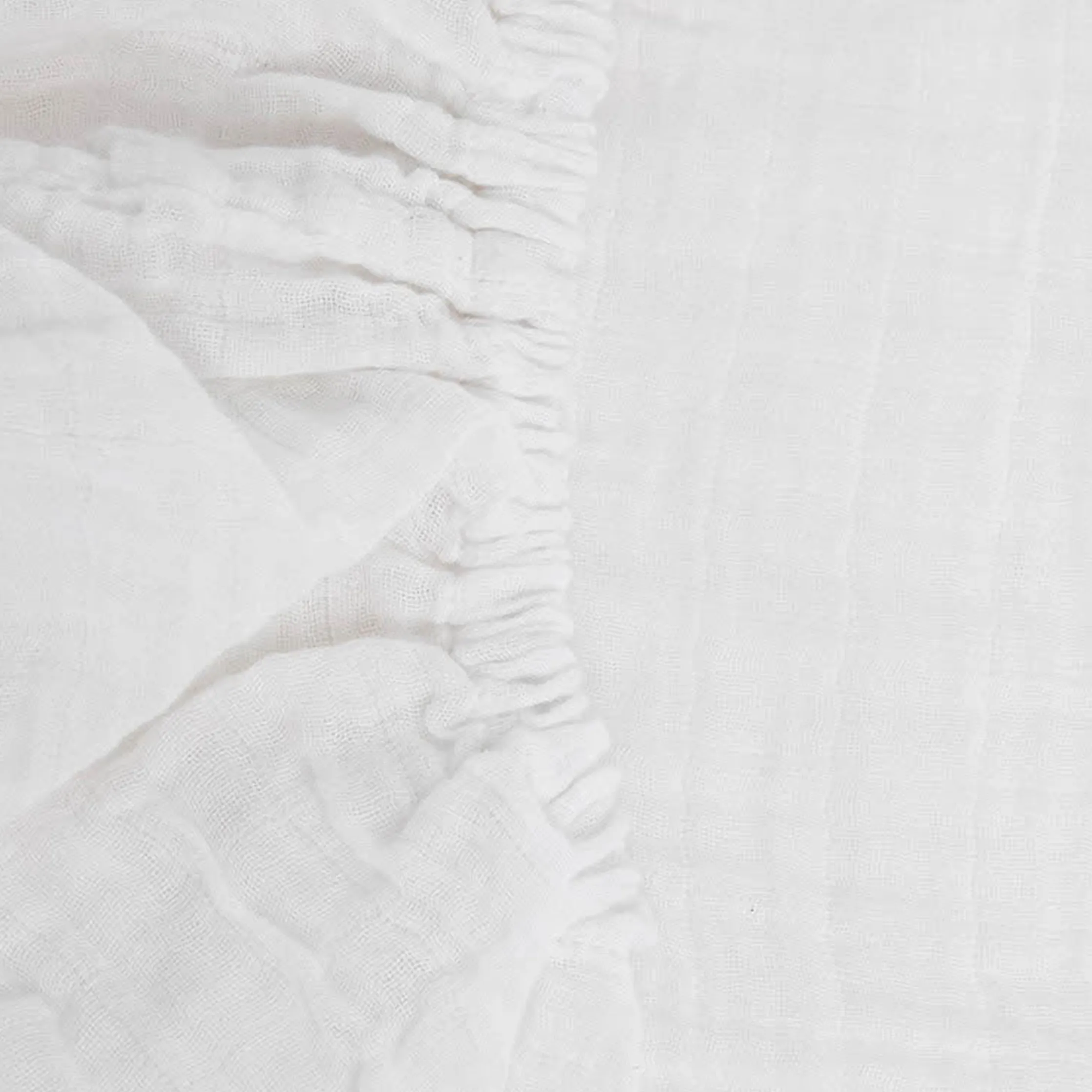 Organic Cotton Muslin Crib Sheet - White