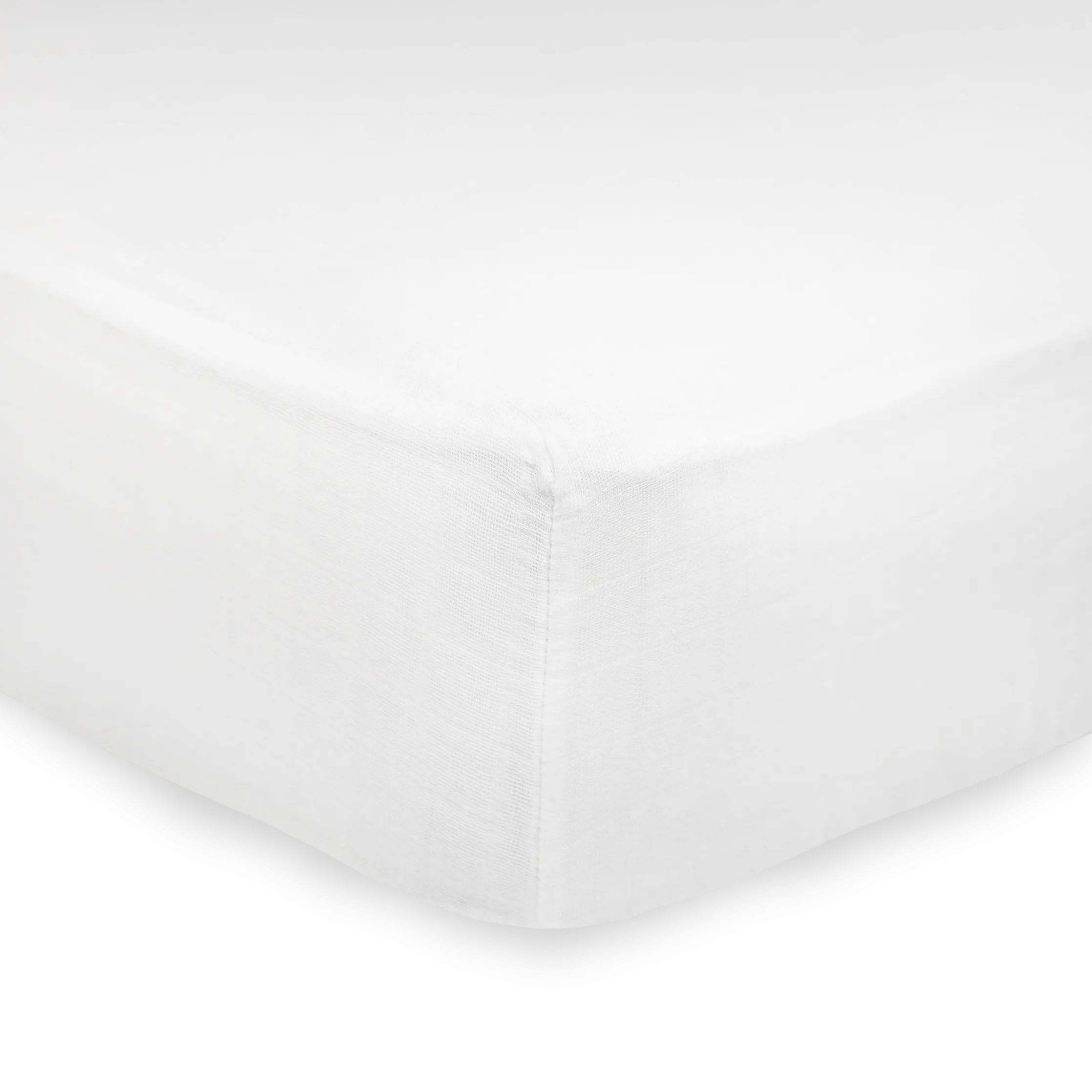 Organic Cotton Muslin Crib Sheet - White